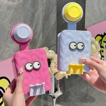 1pc Dopamine Face Towel Storage Box, No-Drill Suction Cup Toothbrush & Toothpaste Holder, Bathroom & Washroom Organizer - Multicolor - View 7