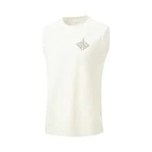 LI-NING Men's Jimmy Butler Quick-Dry Ice-Cool Basketball Tank Top Loose Cut for Outdoor Fitness AVSW009 - 乳白色 - 查看 1