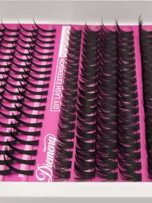 280pcs Fairy Spiky False Eyelashes 50D+80D Soft & Realistic Fluffy & Dense Pointed Cartoon Style Exaggerated Makeup Effect Suitable For Makeup Lovers - D - View 7
