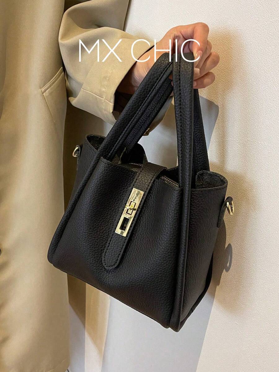 Women's High-End Handbag, New Handbag, Versatile Work Bag, Multifunctional Fashion Shoulder Bag With Large Capacity - Black - View 1