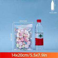 50/100入雷射彩虹禮品袋 多尺寸款 全息正面視窗可重複使用夾鏈袋 適合小商家、樣品珠寶、新年節慶禮物糖果袋 - Laser Rainbow - 查看 22