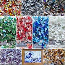 120g Mixed Color Asymmetric Triangle Glass Mosaic Chips, DIY Handmade Mosaic Craft Materials For Art Painting, Vase And Home Decoration - A - View 2