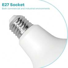 E27 LED燈泡 100-277V 吊燈 嵌入式天花板燈 日光色 室內聚光燈 客廳 儲藏室 廚房 浴室 臥室 衣櫥 辦公室 筒燈 車庫 書房 倉庫 店鋪 無閃爍 護眼 家居裝飾照明 110V/220V - LED Light Bulb-220V - 查看 5