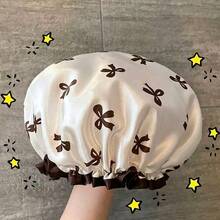 2pcs/1pc Topi Mandi Dua Lapis, Topi Mandi Multifungsi Wanita untuk Perlindungan dari Minyak dan Asap di Rumah dan Dapur, Topi Masker Rambut - MultiWarna - View 12