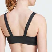 Adidas 女款高強度運動健身瑜伽內衣 - 黑色 - 查看 4