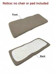 1pc Jacquard Rocking Chair Cover, Lounge Chair Protector, Knitted Jacquard, Elastic Polyester Fiber, Machine Washable, Suitable For Lounge Chair Protection - Khaki - View 4