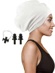 120g Extra Large Silicone Long Hair Swim Cap - Unisex Swim Cap - Extra Large Swim Cap - Waterproof Silicone Swim Cap - Suitable For Dreadlocks, Afro Extensions, Wigs, Beach Essentials, Beach Accessories, And Pool Floats. - Multicolor - View 37