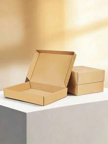 30/20/10/1pc Mini Corrugated Mailer Box Set, Simple Natural Color Airplane Box, Handmade Gift & Accessory Shipping Box, Sturdy And Durable, Suitable For Packaging, Party & Holiday Gift Wrapping And Christmas Gifts (1 Set/10pcs) - K - View 7