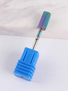 1件彩虹桶狀碳化物美甲鑽頭 鎢鋼圓柱形美甲磨頭 3/32"柄軸替換頭，適用電動美甲修甲機，快速卸除凝膠/壓克力美甲，美甲沙龍與居家美甲工具 - 彩色 - 查看 8