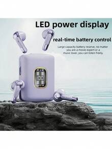 2 Pasang Earbud Nirkabel TWS Mode Ganda, Earphone Semi-In-Ear & In-Ear yang Dapat Diganti, Kotak Pengisian Daya dengan Indikator Daya LED, Earphone Stereo Ringan untuk Perangkat Pintar - View 5