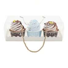 60pcs Clear Cake Boxes For Bakery Rectangular Cupcake Box Small Packaging Boxes - 1 - View 4