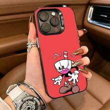 Phone Case For 17 16 15 14 13 12 11 Plus Pro With Copperhead And Muggman Cartoon Design, Hand-Painted Silver Edge, Cute And Creative Protective Case. - Warna-warni 2 - View 11