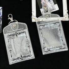 1pc Gothic Style Glitter Double-Sided Card Holder, Semi-Transparent Idol Photo Card Display, K-Pop Album Card Storage, Bag Charm, Concert Support Item, 4 Card Slots, YOUCHENGYOUPIN, PU Material, Suitable For 3-3.5 Inch Photo Cards, 3 Inch Mini Cards, Trading Cards, Anime Cards, Student IDs, Bus Cards, Access Cards, Etc., Can Be Used For Keychains, Bag Charms, Etc. - Card Holder - View 4