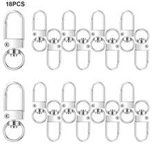 18PCS Alloy Keychain Clips Rotating Spring Hook Lobster Clasp, Suitable For DIY Keychain Crafts, Wallet Backpack Strap Connector Accessories, Pet Collar Pendant, Car Home Key Storage (3 Colors Available) - 2.5G Door Latch - View 7