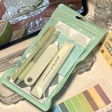 1件高美感文具套組，含凝膠筆、修正帶、螢光筆與點膠，便攜一體式套組，適合兒童學校學習 - 彩色 - 查看 11