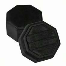 1pc Personalized Octagonal Velvet Ring Box, Customized Letter Combination Ring Holder, Wedding Ring Box, Engagement Ring Box, Anniversary Jewelry Gift Storage Case - Multicolor - View 20