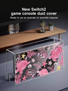 New Switch 2 (2025) Game Accessories, 1pc Pink Turtle Star Ocean Pattern Storage Bag For Charger And Data Cable, Compatible With Switch/Switch 2 Protective Case, Compatible With Switch 2/Switch OLED/Switch NS Battery Version Game Console Storage Bag/Protective Case, Card Box, Dust Cover, Dock, Built-In Stand, Can Store 10 Game Cards, Portable Travel, Anti-Drop Anti-Pressure Game Cartridge Box Controller Bag Accessory - Multicolor - View 14