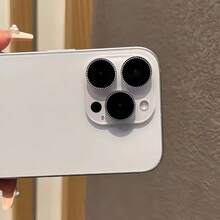 適用於 iPhone 17pro Max/16pro/15pro/AIR 的刻印鏡頭保護膜，銀色亮面鋼化玻璃鏡頭蓋，AR 防刮膜 - 彩色 - 查看 6