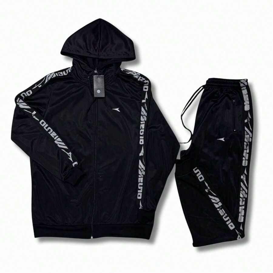 Men's Chimpa Training And Gym Set - Shirt + Pants - Black 1 - View 1