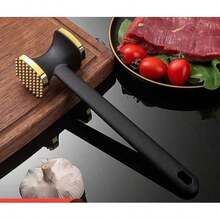 1件裝雙面重型肉鎚，人體工學廚房工具，適用於肉類嫩化、BBQ、戶外燒烤與烹飪、露營裝備，耐用廚房工具，牛排鎚、肉類嫩化器、肉鎚、肉壓碎器、油刷，家居裝飾，廚房用品，烹飪用品，廚房配件，居家必需品，女性禮物，廚師禮物 - 彩色 - 查看 8