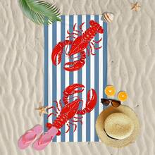 1pc Ultra Soft Lobster Pattern Beach Towel For Beach Pool Party - Vacation Beach Accessory Beach Blanket Pool Towel - Multicolor - View 7