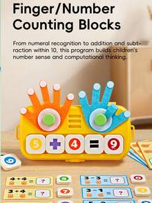 Finger Counting Toy, Children's Cognitive Learning Educational Toy, Learn Math With Fingers, Includes 10 Cards, Cute Christmas, Halloween And Thanksgiving Gift - Multicolor - View 2