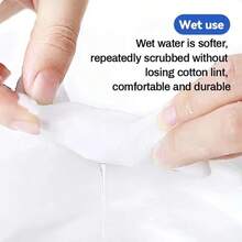 Disposable Facial Cotton Paper, Soft Dry & Wet Dual-Use Face Cleansing Wipes, Face Towel, Skin Cleansing Face Cloth - White - View 5