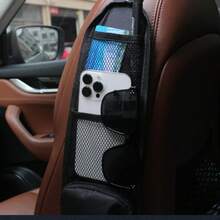 AD 1pc Car Seat Side Storage Bag Mesh Pocket Universal Car Back Seat Side Multi-Function Storage Organizer Oxford Cloth Car Storage - A - View 9