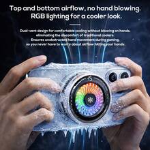 1pc New Magnetic Cooling Radiator, Ultra-Quiet Phone Cooler, Fast Cooling Phone Radiator, Plug-In Use Without Battery, High Power Suitable For Various Phones And Tablets, Dedicated For Live Streaming And Gaming - Multicolor - View 9
