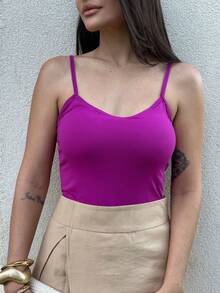 Women Tank Tops & Camis - Rose Red - View 5