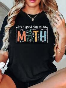 100% Cotton Math Is Tough But So Are You Back To School Math Teacher T-Shirt - Black 10 - View 1