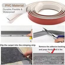 1 buah Lis Pinggiran Karpet PVC Perekat Diri Ukuran 2m x 3.3cm, Pelindung Pinggiran Karpet yang Dapat Dipotong, Strip Transisi Fleksibel dari Karpet ke Ubin dan Lantai - A - View 11