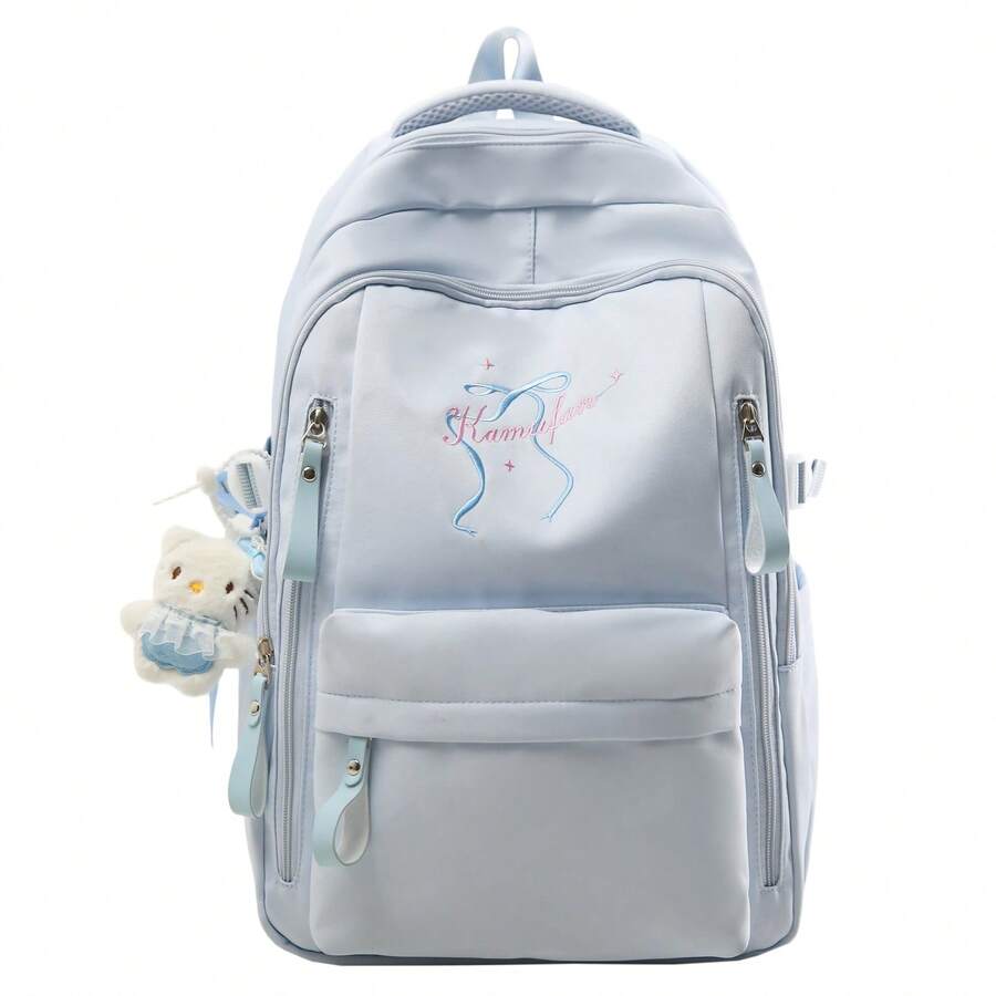 LECEY Mochila de gran capacidad para estudiantes de secundaria, preparatoria y universidad para mujeres - Azul - Ver 1