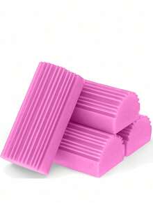 1pc Pink Dust Cleaning Sponge Wet Tool, Reusable Household Sponge Dust Collector, Magic Dust Cleaning Sponge, Suitable For Cleaning Blinds, Glass, Baseboards, Vents, Mirrors, Window Tracks, Kitchen, Bathroom And Home Environment - A - View 7