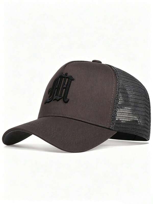 1 Men's Gothic Letter Embroidered Baseball Cap, Original Baseball Cap Trucker Hat, Men's Hat And Women's Hat Style, Suitable For All Seasons, Suitable For Valentine's Day, Bachelor/Bachelorette Parties, Father's Day, Mother's Day, Teacher's Day, Back To School Season, Halloween, Perfect Gift For Brides, Students, And Teachers. Summer Travel Beach Essential For Women, Women's Beach Hat, Wedding Essential. Women's Accessories Available In Pink And Black Puerto Rican Casual Headwear Women's Trucker Hat.