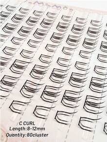 80 Clusters U-Shaped Lashes, Ultra-Thin Strands, Natural Lightweight Fit, Ideal For Daily Office Work And Everyday Subtle Makeup Looks. - View 5