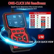 V519 Universal OBDII Car Scanner Check Engine Light Reader Diagnostic Tool With Fault Code Reading Clearing Battery Voltage Detection For 1996+ Vehicles - Red - View 6