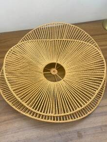 1pc Or 2pcs Handmade Woven Lampshade, Hot-Selling Lampshade, (Specific Size Is Marked On The Product Image, Based On Standard Size) Suitable For Home Lighting Decoration, Replacement Lampshade, - Semicircle - View 9