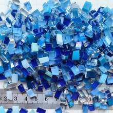 120g Mixed Color Asymmetric Trapezoid Glass Mosaic Tiles, Handmade DIY Mosaic Craft Supplies For Picture, Vase And Home Decor - A - View 5