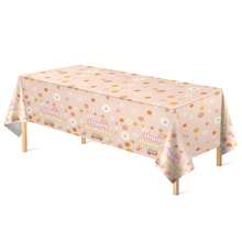 1/3pcs Daisy - Car Birthday Tablecloth Disposable Plastic Tablecloth Rainbow Hippie Birthday Party Supplies Party Decoration Vintage Daisy Party Tablecloth Rectangular Plastic Tablecloth 137x274cm - Multicolor - View 8