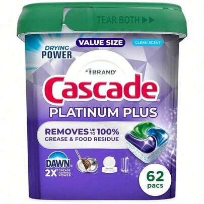 Cascade Platinum Plus Dishwasher Pods, Fresh