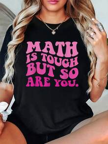 100% Cotton Math Is Tough But So Are You Back To School Math Teacher T-Shirt - Black 13 - View 1