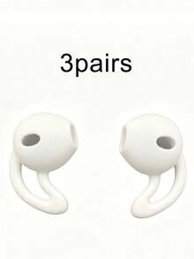 3/1Pair Soft Silicone Anti-Drop Ear Hooks For AirPods, In-Ear Earbud Tips, Non-Slip Sports Ear Covers, Sweatproof For Running Gym, Light Comfy Fit, Easy Install, Reusable Soft Caps, No Ear Soreness, Secure Anti-Fall Silicone Earphone Sports Gear - View 10