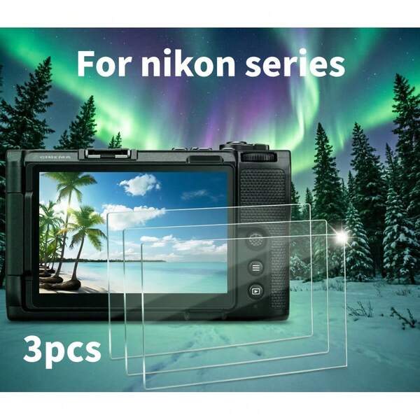 3pcs Tempered Glass Screen Protector, 9H Hardness, Scratch Resistant, Ultra Clear Display, Anti-Fingerprint Coating, Bubble-Free, Tempered Glass Material, Compatible With Z30/Z50/Z5/Z6/Z6II/Z6III, Suitable As Holiday Gift.