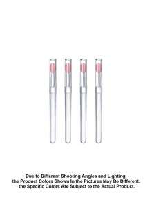 4pcs Silicone Lip Brush Sticks With Caps, Reusable Lip Applicators - Multicolor - View 14