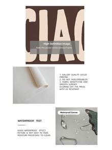 1pc Frameless 'Ciao' Hand-Lettered Typography Poster - Brown Background Minimalist Entryway Wall Art, Guest Room Decor, Modern Home Decoration, Room Decor Bedroom, Prints For Wall, Vintage Decor & Best Gift Choice - Cartoon - View 9