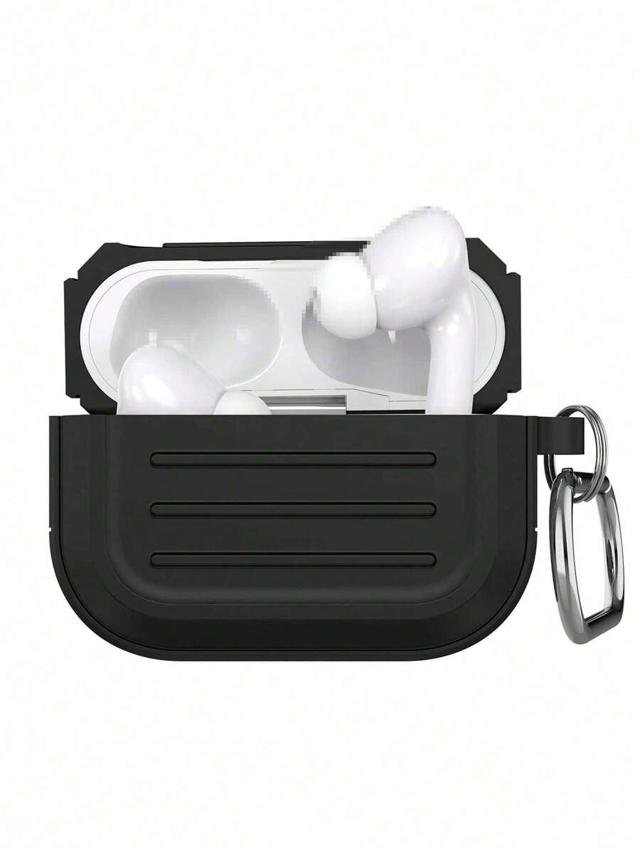 Apple Solid Earphone Case Compatible With Airpods1/2 AirPods Pro - Black - View 1