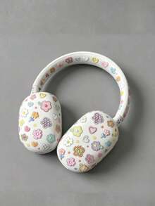 1pc Macaron Embroidered Floral Heart Butterfly Transparent Sticker, Gentle Macaron Embroidered Floral Butterfly Heart Transparent Sticker, Digital Camera Case, Spring Handmade Material, Vintage Digital Camera, Headphone Decorative Sticker - Colorful Butterfly Flowers - View 5