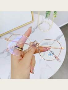 Geometric Pattern Casual Copper Glasses, All Season - Multicolor - View 4