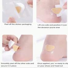 10/30-Pack Triangular Heel Protectors - Effectively Heel Abrasion And Prevent Blisters. Transparent Protective Pads, Invisible Foot Care, Alleviate Foot. Suitable For High Heels, Casual Shoes, Sneakers. Unisex Foot Protection Pads - A - View 5